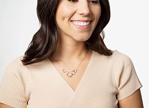 Suavell 5 Circle Necklace Pendant, 50th Birthday Gifts for Women. Sterling Silver Chain Necklace, Minimalist Jewelry, Dainty. Daughter Gift from Mom, Gifts for Women Turning 502