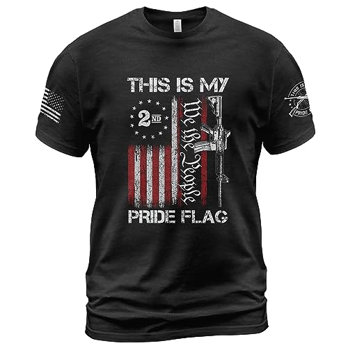 CHIARA CONTI11 This is My Pride Flag Shirt Patriotic Shirts American Flag My Pride Flag Shirt 1 (Black-M)