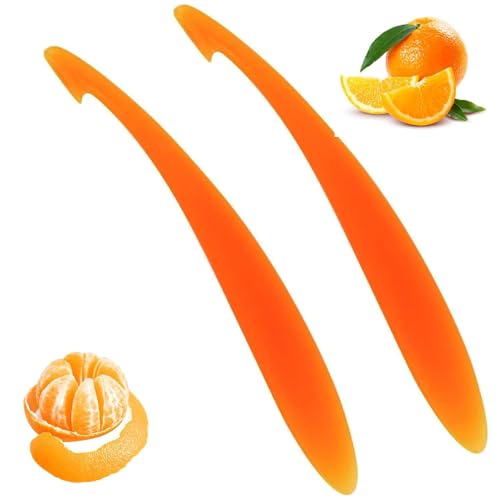 Image of 2 Pcs Orange Peelers,Long Handled Plastic Orange Peeler Tool