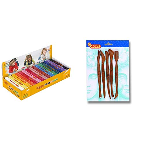 Jovi 71 - Plastilina, 15 unidades, surtidos, 150 gramos + 217002-Blister 5 Moldeadores Plastilina (217002)