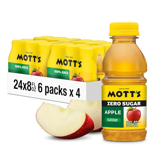 Mott's Zero Sugar Apple Juice, 8 fl oz, 24 bottles