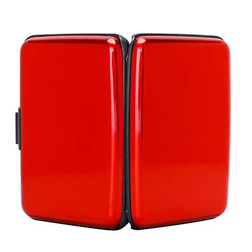 Elfish Rfid Blocking Credit Card Protector Aluminum Id Case Hard Shell Business Card Holders Metal Wallet For Men Or Women (Aluminum, Red) #TOP2