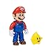 The Super Mario Galaxy Movie 5” Action Figures Series 1 – Mario Figure with Yellow Glow-in-The Dark Luma Star Accessory - Premium Details 22 Points of Articulation