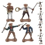 Caractéristiques attrayantes : les couleurs vives et les détails soignés captent l’attention des enfants, favorisant leur développement éducatif précoce et leur sens esthétique ; décorations pour une fête sur le thème des cowboys ; figurines miniatures du far west