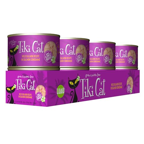 Image of Tiki Cat Luau Wet Cat Food, Wild Salmon, 6 oz. Cans (8 Count)