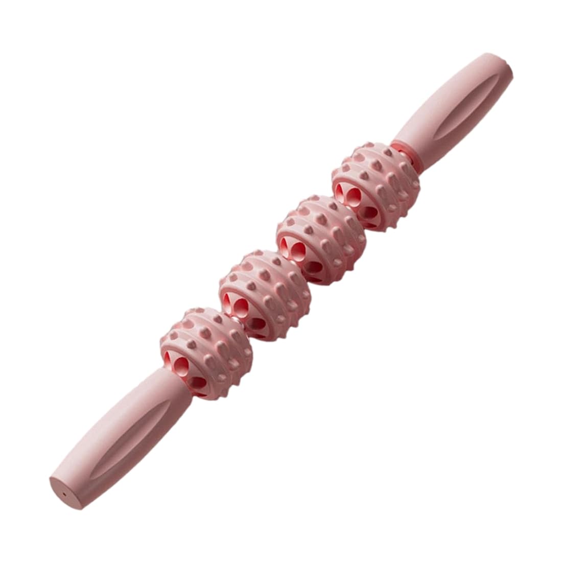 Rodillo para piernas, masajeador muscular portátil, herramienta de masaje para piernas, masajeador multifuncional de espalda y cuello, relajante muscular (rosa)
