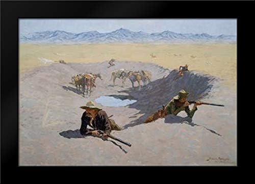 Fight for the Waterhole Framed Art Print by Remington, Frederic