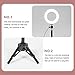 TEHAUX 1 Set LED Ring Light with Tripod Stand Height Portable Fill Light for Photography and Makeup Compatible with Smartphones and Desktops