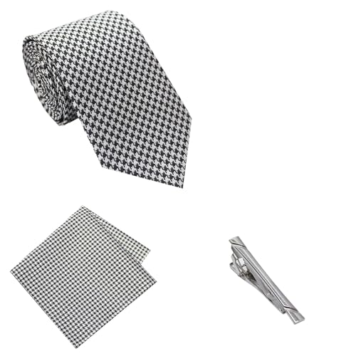 Image of TIE STUDIO Men's Necktie Pocket Square & Cufflink Set | Standard | Jacquard Fabric | Superior Stitching |