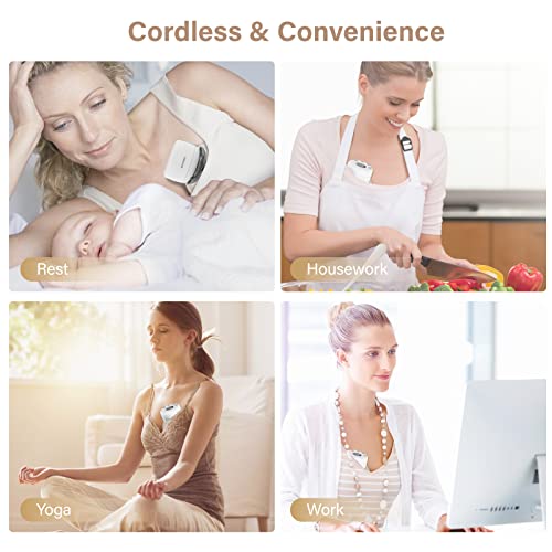 Skywot S21 Wearable Breast Pump Hands Free,Portable Hands Free Breast Pump For Breastfeeding,Electric Portable Wireless Breast Pumps,2 Modes & 9 Levels,Double Milk Pumping 21/24Mm Flange,2 Pack #TOP6