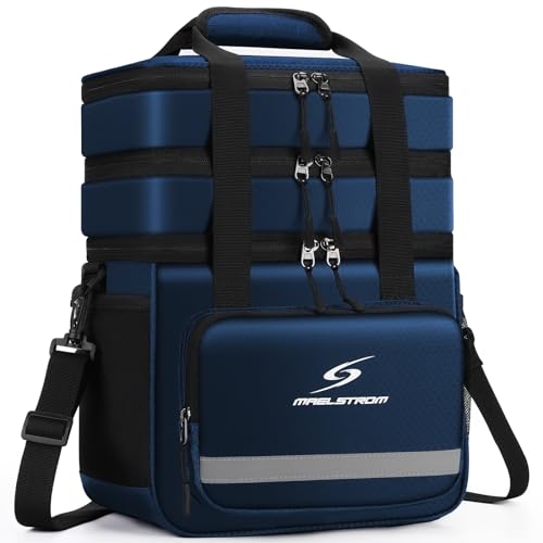 Maelstrom Lunch Box ,Insulated Bag Women/Men,Leakproof Lunch Cooler Tote for Work School,Large,Blue