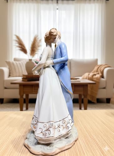 Image of ARMONIA Romantic Bond Couple Figurine |Ceramic Love Showpiece for Home Decor |Valentine's Day Gift for Girlfriend, Wife,Boyfriend|Anniversary,Wedding & Gift Item