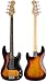 Fender Standard Precision Bass - 3-Color Sunburst Bundle with Strap, Guitar Cleaning Kit, and Austin Bazaar Instructional Video