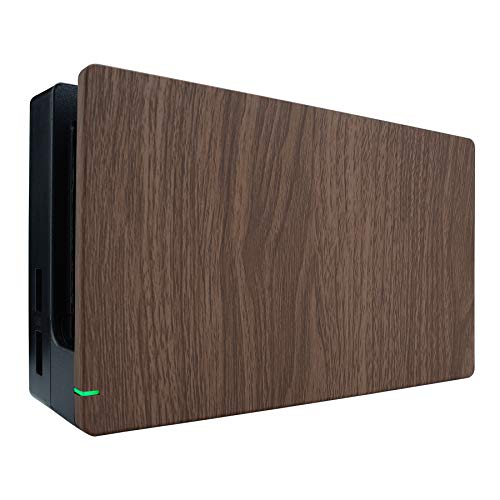 eXtremeRate Custom Soft Touch Grip Faceplate for Nintendo Switch Dock, Wood Grain Patterned DIY Replacement Housing Shell for Nintendo Switch Dock - Dock NOT Included