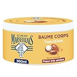 Le Petit Marseillais | Baume Hydratant Nutrition (pot de 300 ml) – Baume corps pour peaux très sèches confort 24h – Soin pour le corps au beurre de karité, amande douce & huile d'argan