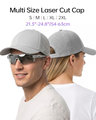 Image of Zylioo Oversize XXL Baseball Mesh Cap,Extra Large Laser Cut Cap,L M S Trucker Hat,Quick Dry Summer Cooling Golf Cap