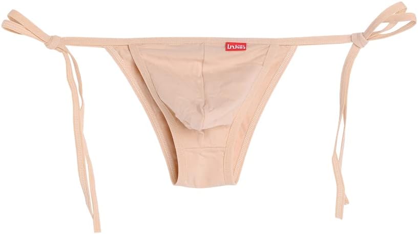 COMLIFE Mens Cotton Bulge Pouch Side Tie String Bikini Briefs Underwear High Cut Men's Panties