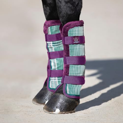 Image of Kensington Protective Products Horse Fly Boots - Fleece Trimmed - Stay-Up Technology - Protection from Insect Bites and UV Rays - Sold in Pairs (2 Boots)