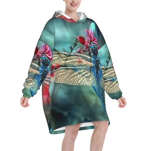 Couverture à capuche libellule pour vos soirées télé cocooning au chaud - 2