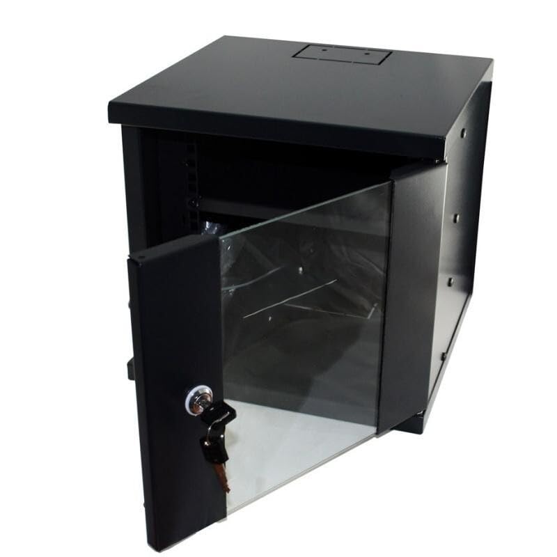 Armario Mural 6U 330x320mm con 1 Ficha, 10" – Almacenamiento Seguro y eficiente para Equipos de Red y telecomunicaciones.