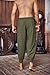 Gafeng Mens Pirate Pants Medieval Renaissance Viking Knicker Colonial Elastic Waist Halloween Cotton Costume Pants Army Green