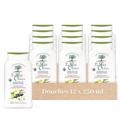 Crème douche extra douce Le Petit Olivier Jasmin Cassis lot de 12
