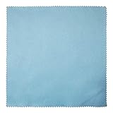 [システムクロス] マイクロファイバー メガネ拭きK 20×20cm ライトブルー 超極細繊維 クリーニングクロス コネクト