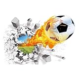 Adesivi Murali di Calcio 3D,Sticker Murali di Calcio,Adesivi da Parete 3D,Adesivo Muro Decorativo Bambini,per la Decorazione Della Camera da Letto e Del Soggiorno