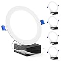 Sunco Recessed Lighting 6 Inch LED, Canless Ceiling Lights Slim with Junction Box, 850 LM, 14W (100W Equivalent), 2700K Soft White, Dimmable, Wafer Thin, 50000 Lifetime Hours ETL 4 Pack