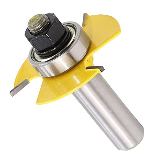 Foto von Mesee 6 Stück T-Nutfräser-Set, 8mm Schaft Stapelbare Verstellbare Scheibennutfräser, T-Track Slotting Fräser Router Bit Set, Scheibennutfräser Holzschneider Werkzeug für Graviermaschine Trimmmaschine