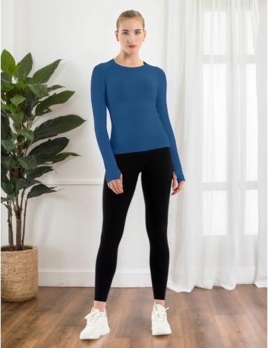Image of MathCat Seamless Long Sleeve Workout Tops for Women
