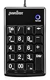 Perixx PERIPAD-201PLUS, Numeric Keypad for Laptop - USB - Tab Key Feature - Full Size 19 Keys - Big Print Letters - Black