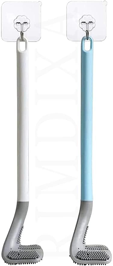 2 PCS Golf Shape Toilet Brush Cleaner L Shape Toilet Brush Golf Head Cleaner Flexible Deep Cleaning Silicone Brush for Quick & Easy Cleaning of Home, Kitchen, Bathroom, Wash Basin(Pack of 1)-image-18