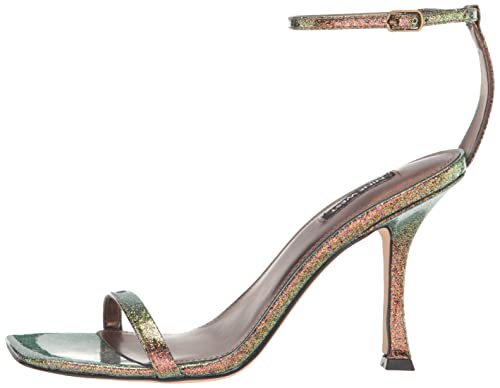 Nine West Women's Yess Heeled Sandal, Bronze Glitter 751, 9.5 #TOP7