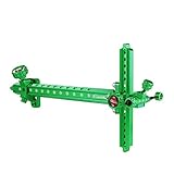 Archery Recurve Bow Sight, SOOHUPET Accessories T Shape Archery Shooting Target Sight Adjustable Bowsight with Optical Fiber Pin Sight for Target Practice-9 Inch (Green)