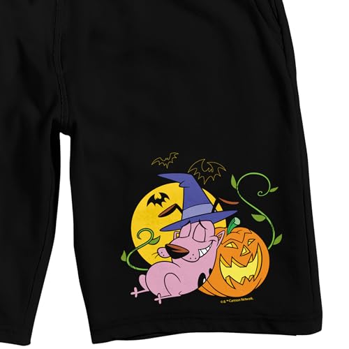 Bioworld Courage the Cowardly Dog Halloween Men's Black Sleep Pajama Shorts2