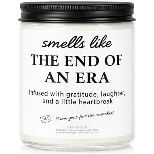 Retirement Gift for Woman – Unique & Heartfelt Retirement Gifts for Men – Lavender Memorable Farewell Gifts for Coworkers, Present for Boss, Friend, Office Goodbye Party by Joyqua, White
