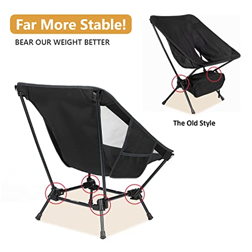 Moon Lence Folding Chair, Outdoor Camping Chairs，Portable Ultra Light Beach Chair, Compact Backpacking Folding Chairs， Lawn Chairs Folding，With Side Pockets Packable Lightweight For Hiking #TOP3
