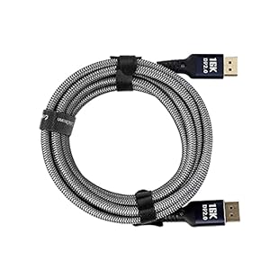 Displayport 2.0-kabel, 16K bij 60 Hz 80 Gbps DVI-draad Doorzichtig PVC voor tv voor projector voor computer(3 meter/9.84ft)