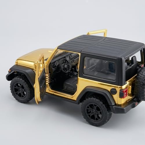 Image of Happy Hues Die-Cast Metal Toy Car 1:32 Scale - Premium Racing Model with Opening Doors & Durable Alloy Body, Best Collectible Gift for Kids (Jeep Yellow)