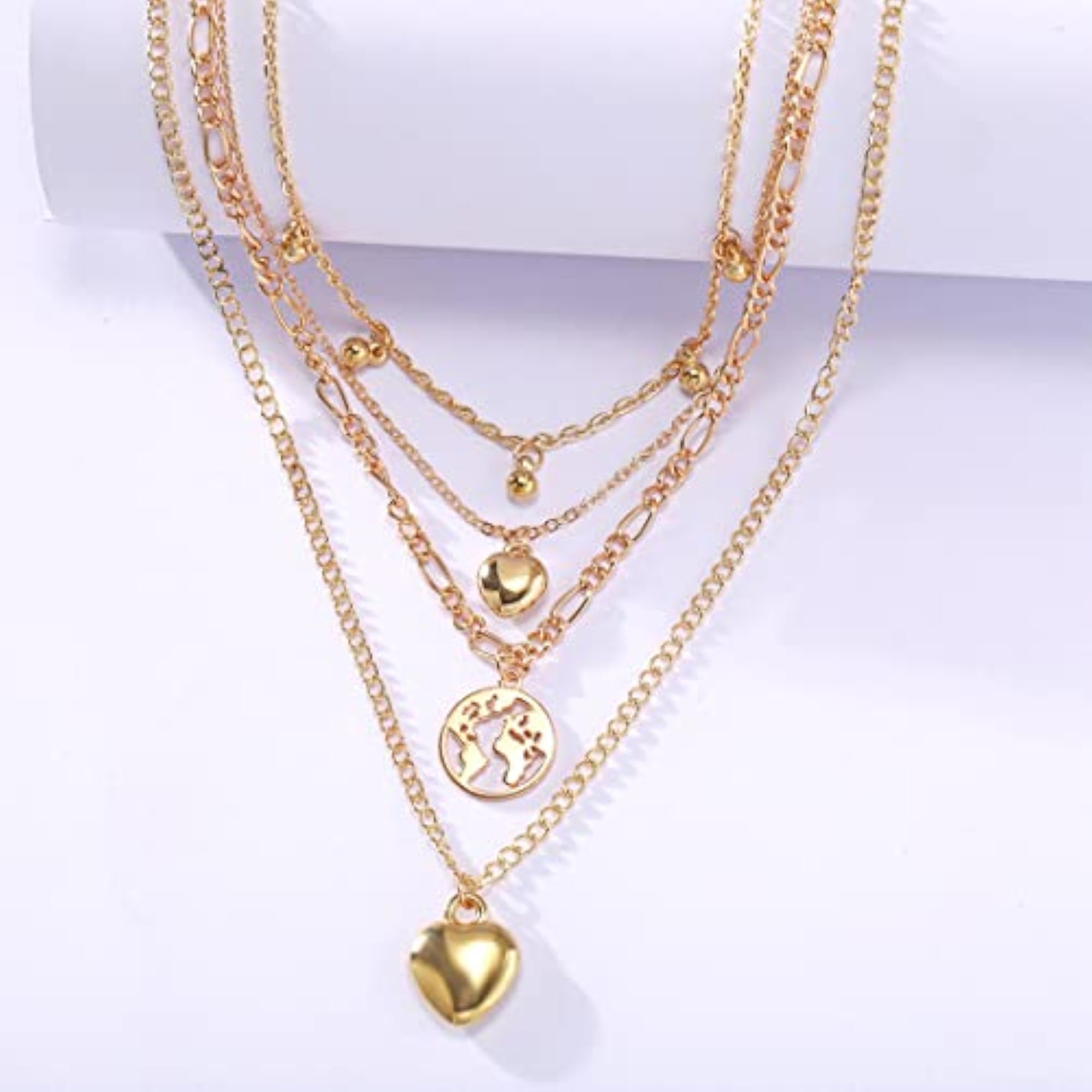 Layered Necklace Set, Gold & Silver-Plated