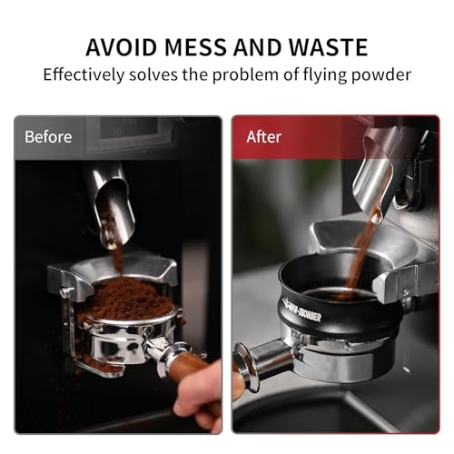 MHW-3BOMBER 58mm Magnetic Dosing Funnel – Espresso Dosing Ring with Outward Locking Design, 10 Magnets, Barista Accessory, Model: DR5546B-OS - Image 3