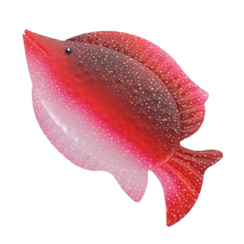MAGICLULU Décoration Murale Poisson en Fer Forgé, Sculpture Murale Créative Rouge, Ornement Artistique Étanche pour Maison et Jardin, Accessoire Décoratif Solide et Réaliste