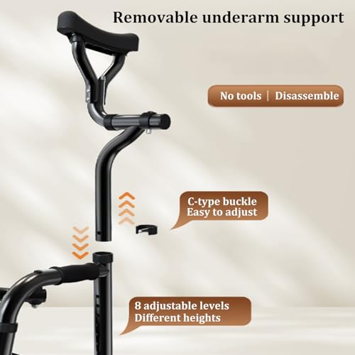 Déambulateur support vertical pour personnes handicapées avec accoudoirs ergonomiques - 3