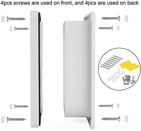 CEESC Large Cat Flap, Magnetic Pet Door with Rotary 4 Way Lock for Cats, Kitties and Kittens (Large, White)
