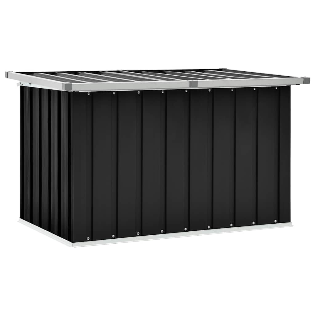 vidaXL Galvanised Steel Garden Storage Box - Multi-Utility Indoor & Outdoor Chest with Timeless Design and Easy Assembly - Anthracite, 109x67x65 cm