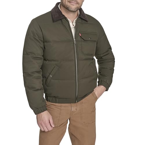 Veste Levi's homme matelassée avec col Sherpa chaud et isolant