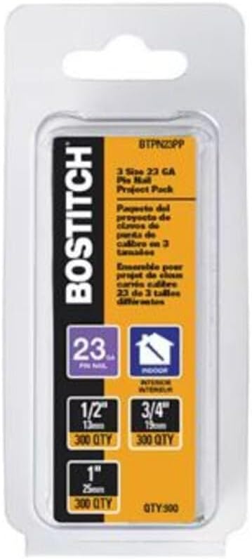 BOSTITCH 23 Gauge PIN Nail Project Pack 900