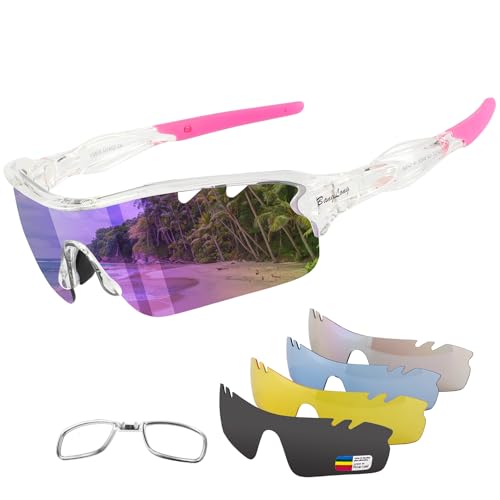 Image of BangLong Polarized UV400 Sports Sunglasses with 5 Lenses for Men Women