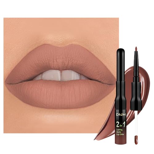 Image of evpct 1Pcs Nuetral Nude Matte Lip Liner & Liquid Lipstick Stain Makeup Set for Women Gift, Nude Lip Liner Stain Long Lasting Waterproof Smudge Proof, Longwear Lips Stick Makeup 24 hours originale, 61